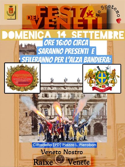 Volantino Festa dei Veneti e Alza Bandiera