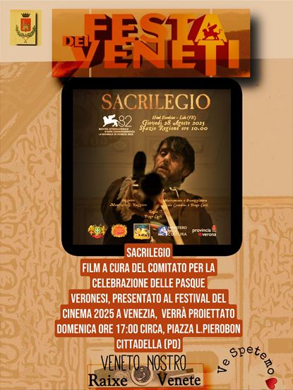 Locandina proiezione Cortometraggio Sacrilegio