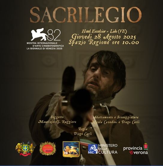 Invito alla presentazione del cortometraggio “Sacrilegio. Cispadani profanano una chiesa a Padova, nell’estate del 1797” alla 82ª Mostra Internazionale d’Arte Cinematografica di Venezia.